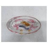 Savoir Vivre Holiday Spirit Oval Candy Dish Crystal Vintage Christmas Bells