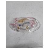 Savoir Vivre Holiday Spirit Oval Candy Dish Crystal Vintage Christmas Bells