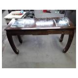 Solid Wood Console Table with Curved Legs
