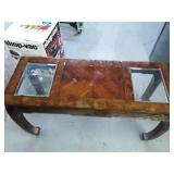 Solid Wood Console Table with Curved Legs