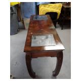 Solid Wood Console Table with Curved Legs