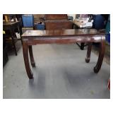 Solid Wood Console Table with Curved Legs