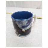 Bald Eagle Ceramic Coffee Mug with Blue Interior