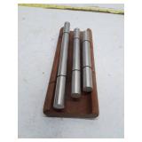 Stainless Steel Precision Shafts with Wooden Storage Block