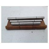 Stainless Steel Precision Shafts with Wooden Storage Block