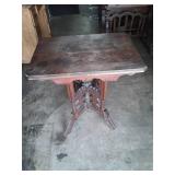Eastlake Victorian Walnut Side Table with Ornate Base