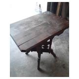 Eastlake Victorian Walnut Side Table with Ornate Base