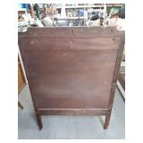 Antique Wood Dresser with 5 Drawers and Decorative Hardware