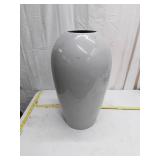 Modern Gray Ceramic Floor Vase, 21-1/2" tall