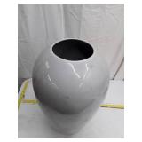 Modern Gray Ceramic Floor Vase, 21-1/2" tall