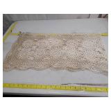 Handmade Cotton Crochet Lace Doily - 15" x 54"