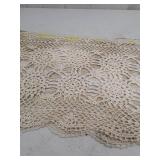Handmade Cotton Crochet Lace Doily - 15" x 54"
