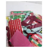 Bag full of Christmas Holiday Gift Wrapping Supplies Lot