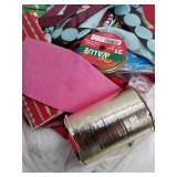 Bag full of Christmas Holiday Gift Wrapping Supplies Lot