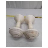 Super Star Orbatron DP White Plastic Dumbbells 3.3 LBS