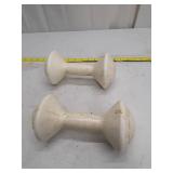 Super Star Orbatron DP White Plastic Dumbbells 3.3 LBS