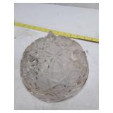 Cut Glass Bowl with Gold Rim Trim