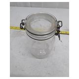 Vintage Glass Storage Jar with Wire Bail Closure