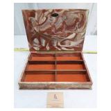 Vintage Incolay Stone Jewelry Box