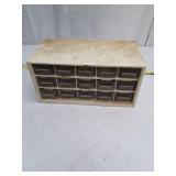 Vintage Small Parts Storage Cabinet with 15 Drawers