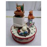 Vintage Schmid Holiday Friends Animated Music Box - Playmates Tune (1992)