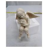 AngelStar Shelf Sitter with Pet - Decorative Angel Figurine - Angel Hugs