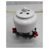 Vintage Holly Bell Christmas Simmer Pot with Holly Berry Base