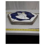 Vintage Angel Stained Glass Hexagonal Stepping Stone