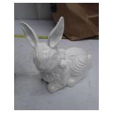 Vintage White Ceramic Rabbit Figurines