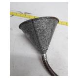 Vintage Galvanized Metal Funnel with Flexible Spout