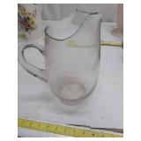 Vintage Clear Glass Water Pitcher