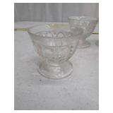 Vintage Clear Glass Sherbet Cups Set of 4