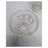 Vintage Clear Glass Sherbet Cups Set of 4