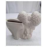 Vintage White Ceramic Angel Picture Frame