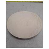 Vintage White Ceramic Plate with Embossed Design