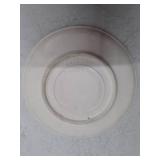 Vintage White Ceramic Plate with Embossed Design