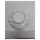 Vintage Floral Shell-Shaped Porcelain Dish