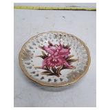 Vintage Porcelain Orchid Decorative Plate
