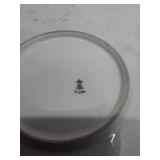 Vintage Silesia Porcelain Plate with Mint and Gold Trim