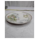 Vintage Hand-Painted Rose Porcelain Plate