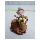 Vintage Dopey Dwarf Mining Figurine, Bobblehead