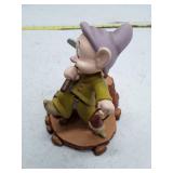 Vintage Dopey Dwarf Mining Figurine, Bobblehead