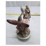 Vintage Schmid Rotating Musical Hummingbird Figurine