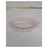 Vintage Clear Glass Divided Serving Dish