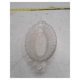 Vintage Clear Glass Divided Serving Dish