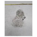 Vintage Clear Glass Dog Figurine