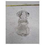 Vintage Clear Glass Dog Figurine