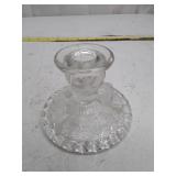 Vintage Cut Glass Candlestick Holder