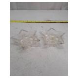 Vintage Clear Glass Star-Shaped Tea Light Holders