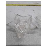 Vintage Clear Glass Star-Shaped Tea Light Holders